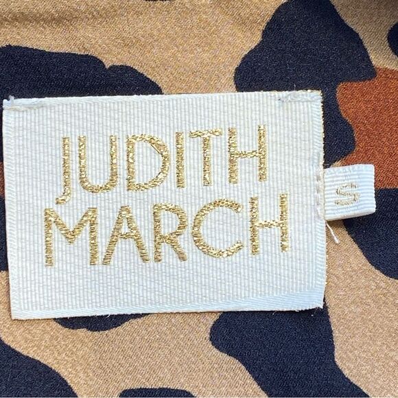 Judith March Anthropologie Leopard Print Neck Tie Blouse Size Small - Picture 9 of 13